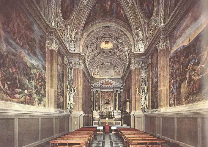 Michelangelo Buonarroti View of the Chapel Norge oil painting art